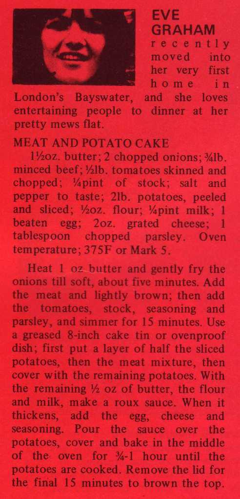 In the kitchen with a New Seeker.