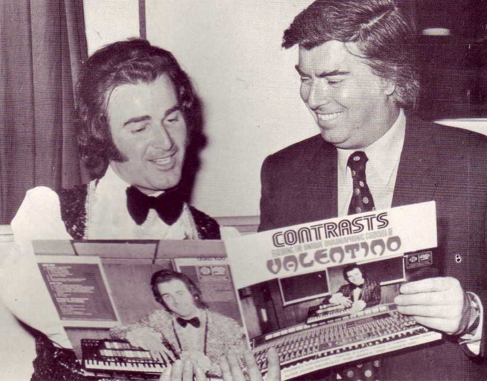 Our host: Peter Jones (right) with King of the Cordovox, Valentino.